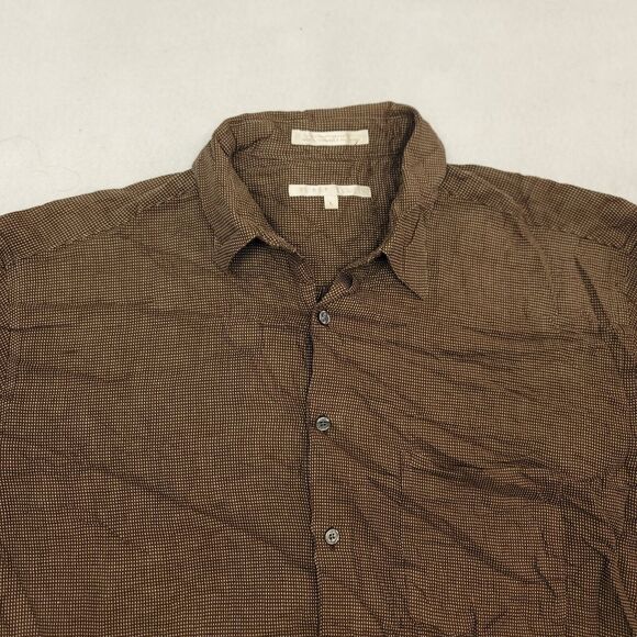 Perry Ellise Casual Button Up Long Sleeve Shirt Mens Size Large L Brown - Picture 1 of 11